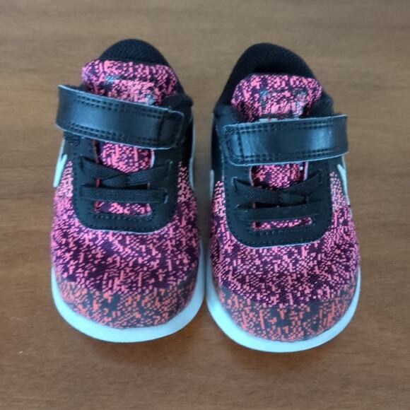 Nike Flex Contact Black / Pink toddler Girls little kids size 6 - Picture 7 of 9